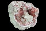 Pink Amethyst Geode With Calcite (NEW FIND) - Argentina #78673-2